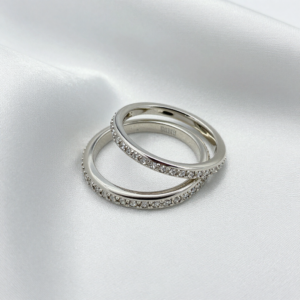 Silver Sparkle Ring Set