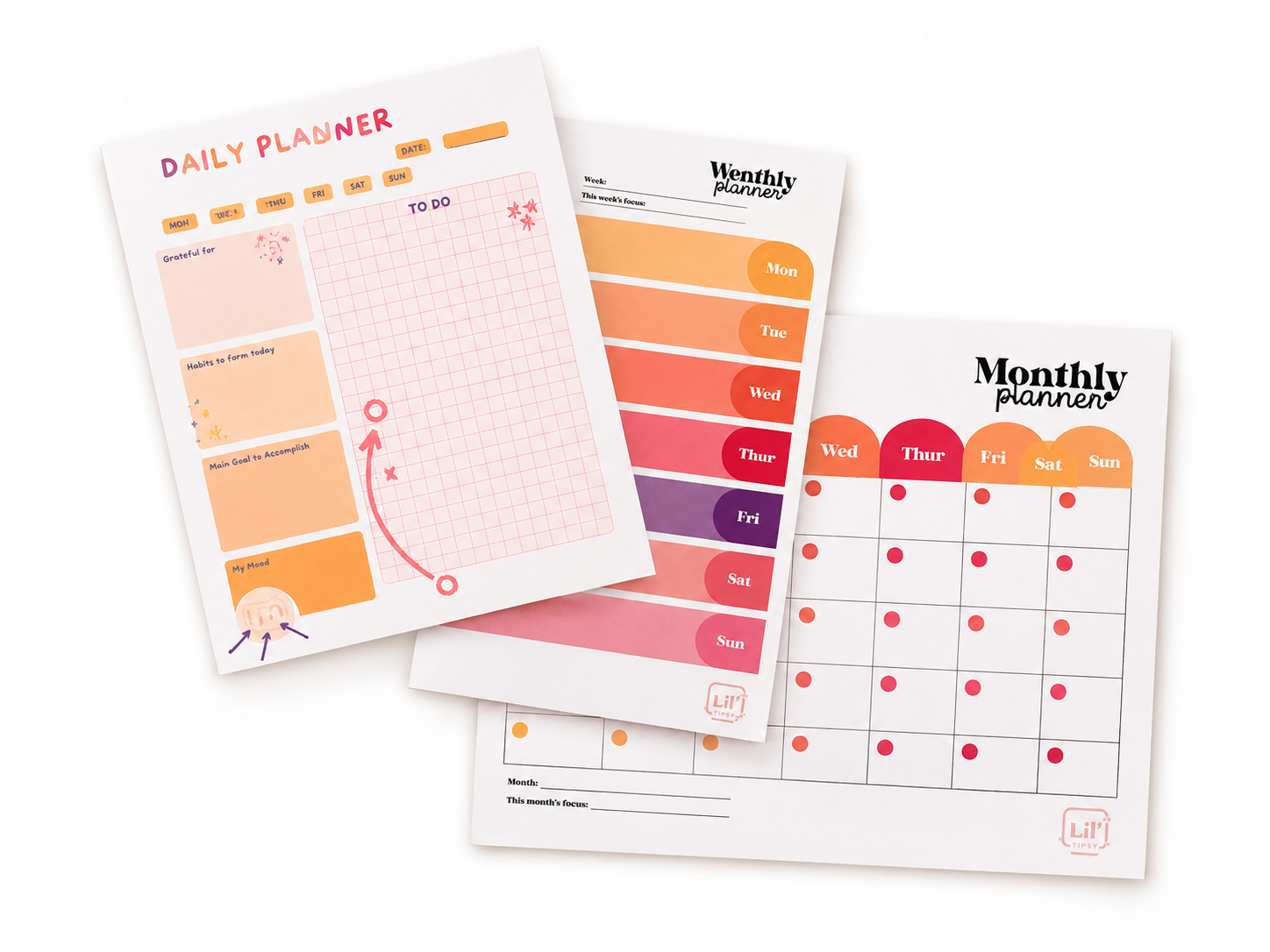 Daily, Weekly and Monthly Planner Bundle - Image 12