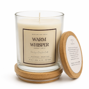 Warm Whisper Design – Unscented Soy & Beeswax Candle (Copy)